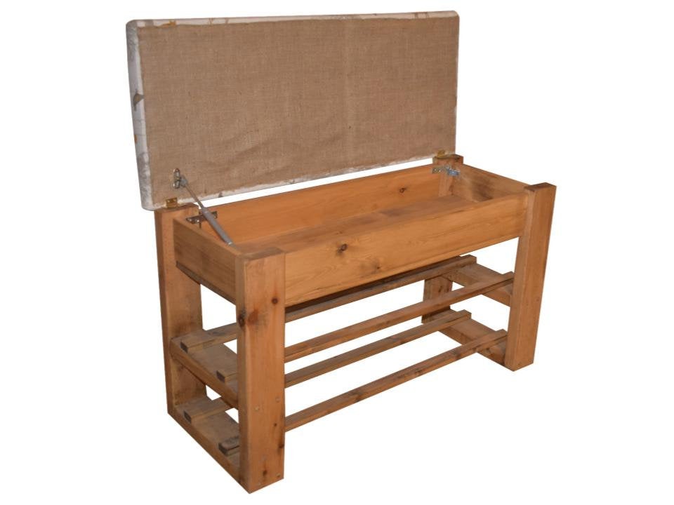 Storage Bench With Shoe Rack - Tatton Country Fabric
