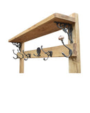 Coat and Shoe Rack With Shelf and 6 Hooks