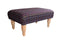 Large Footstool - Abraham Moon Multispot Wine Fabric - Straight or Turned Mahogany, Waxed or Natural Legs