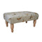 Large Footstool - Pheasant Fabric - Turned or Straight Natural, Waxed or Mahogany Legs