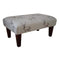 Large Footstool - Customers Own Fabric - Straight or Turned Waxed, Natural or Mahogany Legs