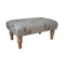 Large Footstool - Stag Print Fabric - Straight or Turned Waxed, Natural or Mahogany Legs