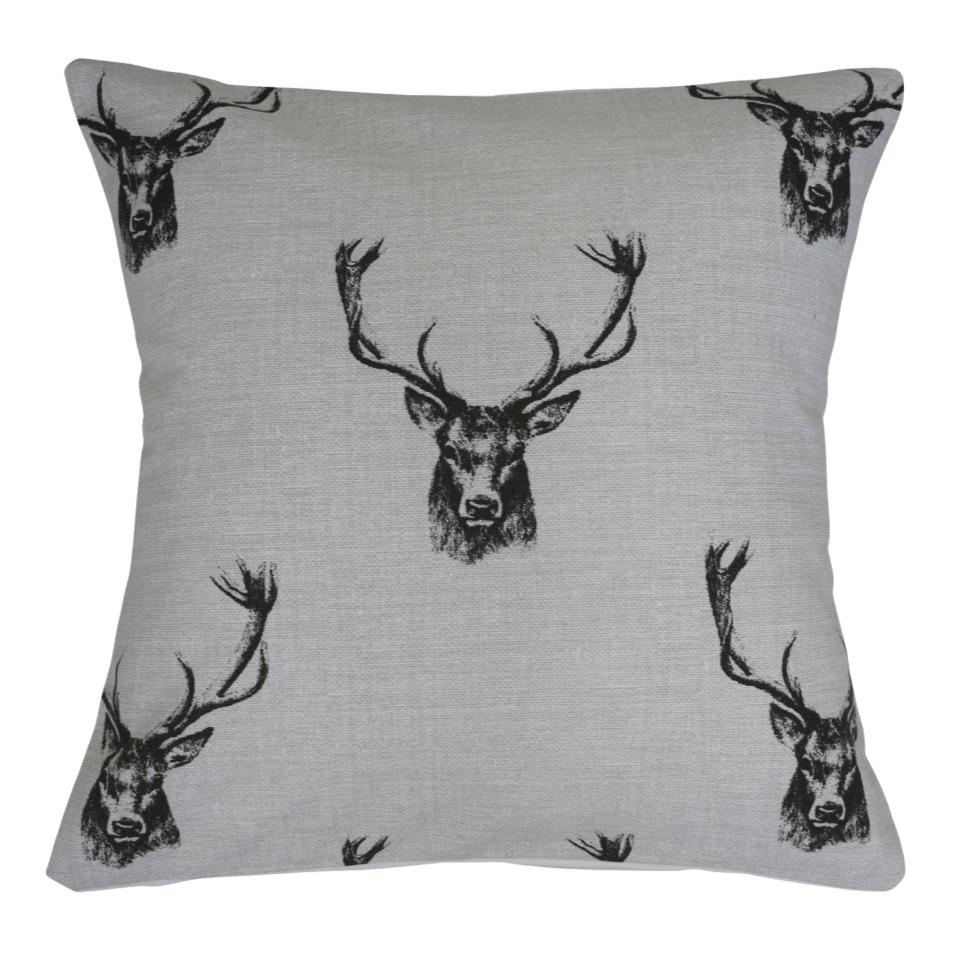 Stag Head Cushion (inc. feather inner)