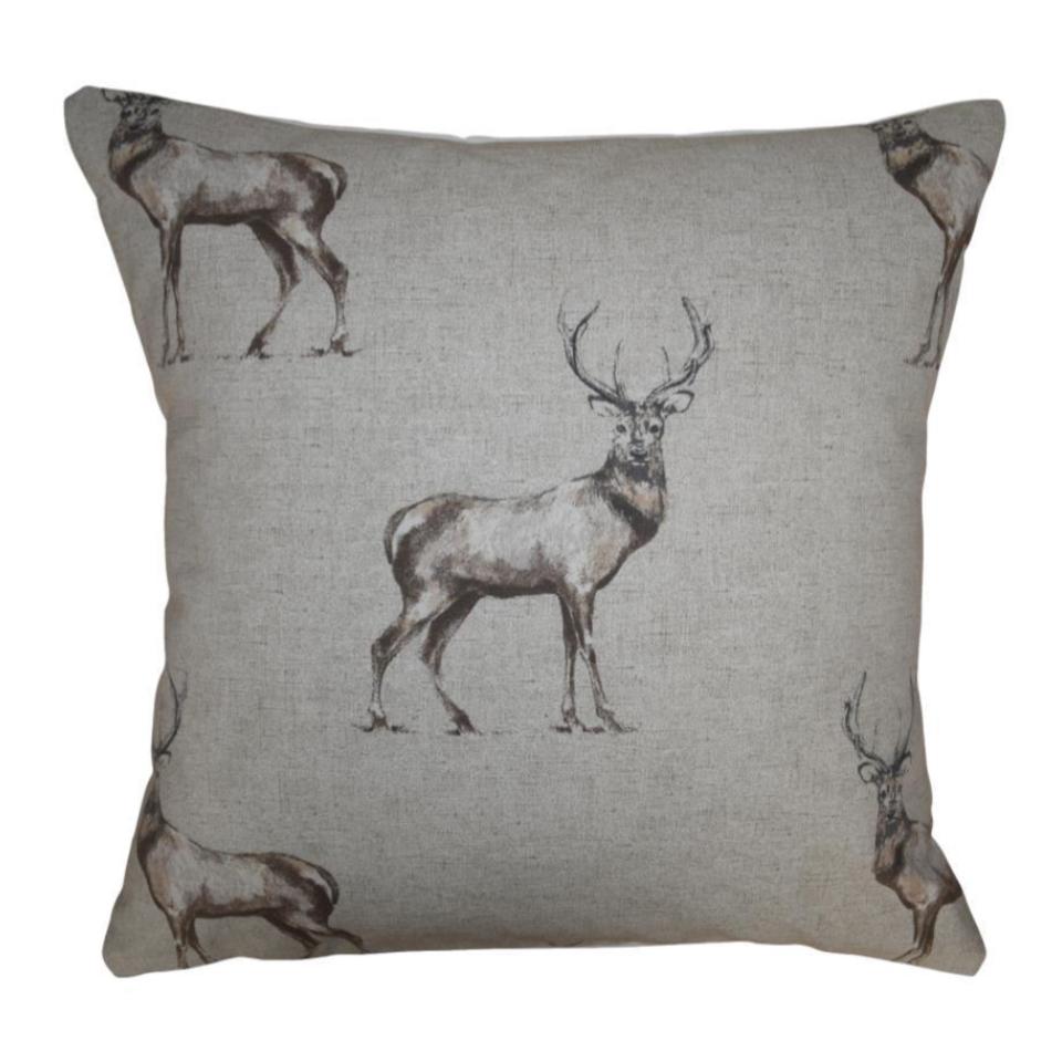 Stag Print Cushion Cover