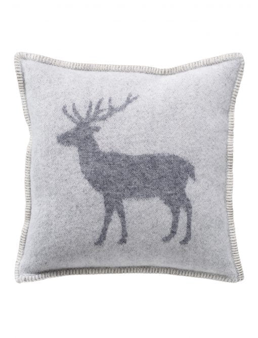 Deer Grey Cushion Cover By J.J. Textie