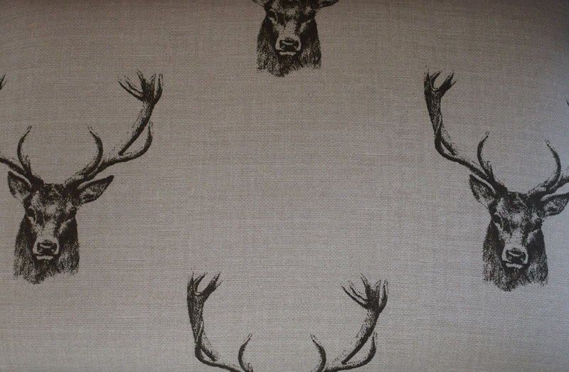 Storage Bench With Shoe Rack - Stag Print or Stag Head Fabric