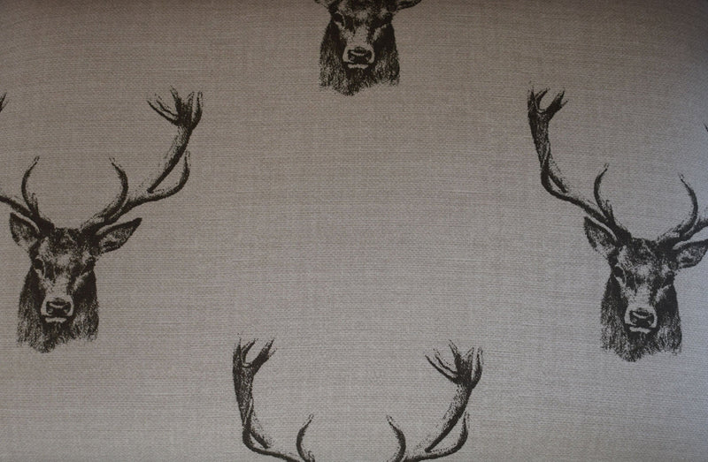 Hallway or Dining Table Bench - Stag Head Fabric