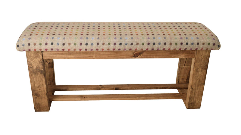 Hallway or Dining Table Bench - Multispot Natural (Abraham Moon) Fabric