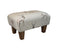 Small Footstool - Stag Print Fabric - Straight Waxed Legs